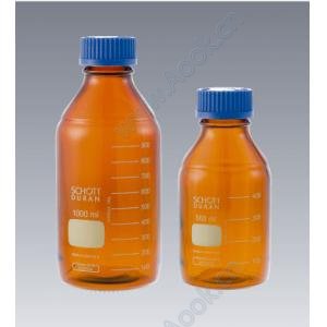 ねじ口びん（デュラン）　茶かっ色　青キャップ付　ISOねじ　5000mL [017210-5000]