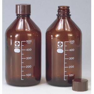 滅菌びん　丸形　茶かっ色　容量500ｍL [016640-500A]