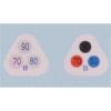 サーモラベル　温度シール　不可逆性　６０／７０／８０　緑／赤／青 H60A