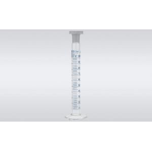 ＩＳＯＬＡＢ　有栓メスシリンダー |||２５ｍｌ　青目盛  