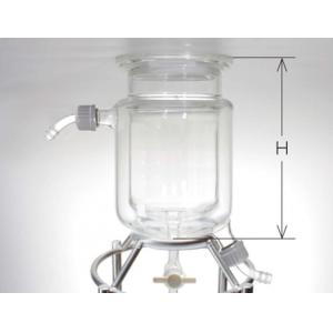 三商　二重管式反応容器　８５用 |||５００ｍｌ　ＰＴＦＥコック付  