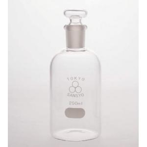 三商印　透明摺合せ試薬瓶 |||細口　白　２５０ml　１９／２８  