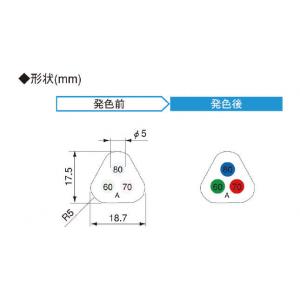 サーモカラーセンサー　不可逆 |||Ｈ５０Ｄ　　２０枚入  