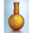 透明摺合せ丸型フラスコ　茶色 |||３００ｍｌ　栓２４／４０  